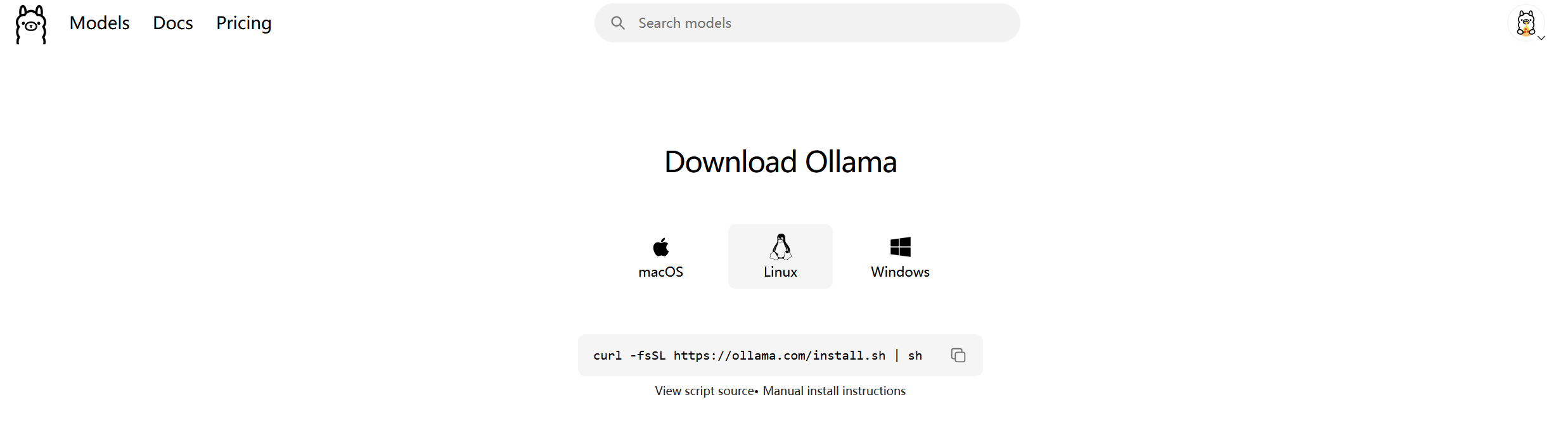 Ollama install